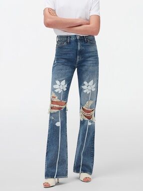 7 For All Mankind Easy Boot in Tea Party Floral – Size 27
